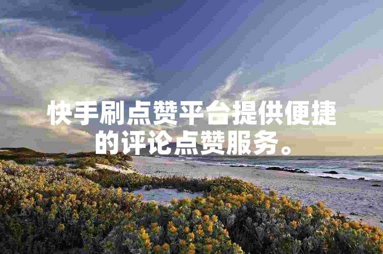 快手刷点赞平台提供便捷的评论点赞服务。