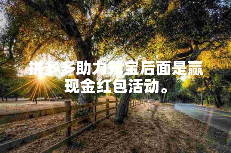 拼多多助力元宝后面是赢现金红包活动。