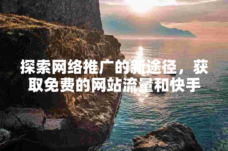 探索网络推广的新途径，获取免费的网站流量和快手播放量，无需下载任何软件。