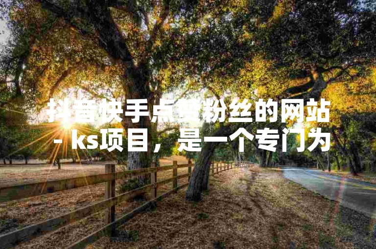 抖音快手点赞粉丝的网站 - ks项目，是一个专门为抖音和快手用户提供点赞、增加粉丝等服务的平台。