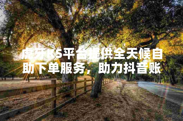 虎牙KS平台提供全天候自助下单服务，助力抖音账号24小时不间断获得点赞增长。