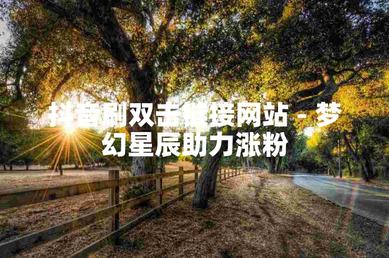 抖音刷双击链接网站 - 梦幻星辰助力涨粉