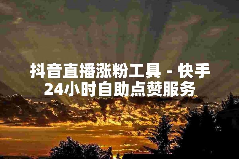 抖音直播涨粉工具 - 快手24小时自助点赞服务