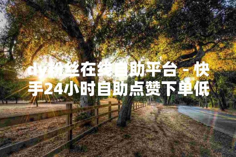 dy粉丝在线自助平台 - 快手24小时自助点赞下单低价是否可信？