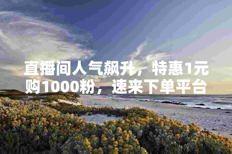 直播间人气飙升，特惠1元购1000粉，速来下单平台体验！