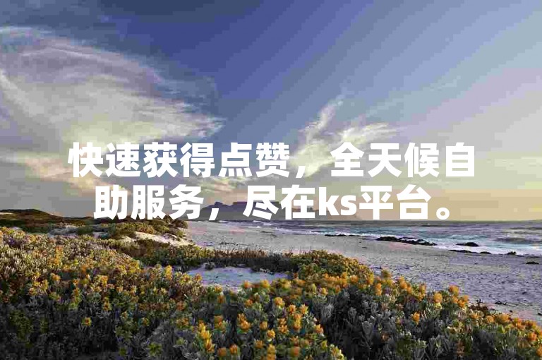 快速获得点赞，全天候自助服务，尽在ks平台。