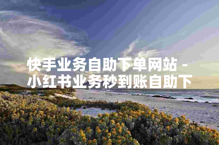 快手业务自助下单网站 - 小红书业务秒到账自助下单平台网站