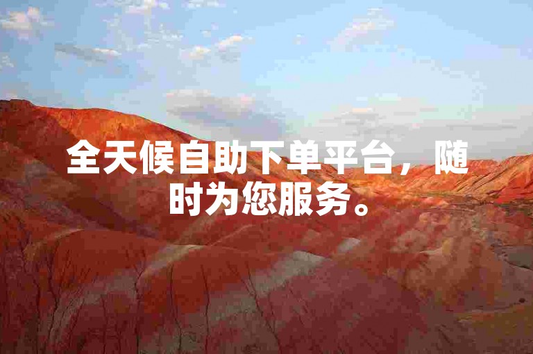 全天候自助下单平台，随时为您服务。