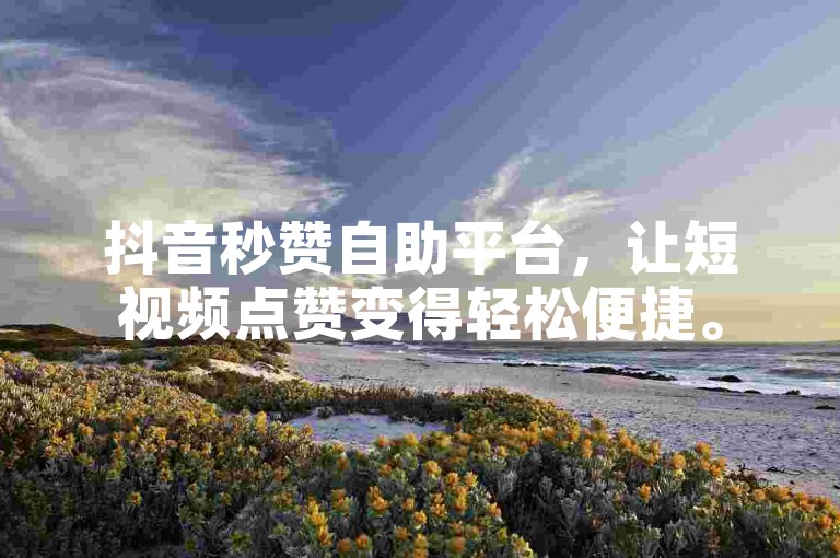 抖音秒赞自助平台，让短视频点赞变得轻松便捷。