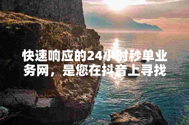 快速响应的24小时秒单业务网，是您在抖音上寻找低价自助服务的理想之选。