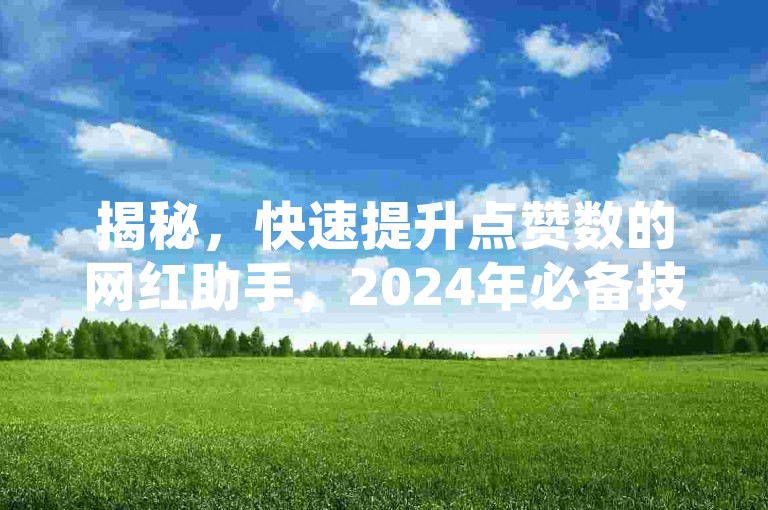 揭秘，快速提升点赞数的网红助手，2024年必备技能！