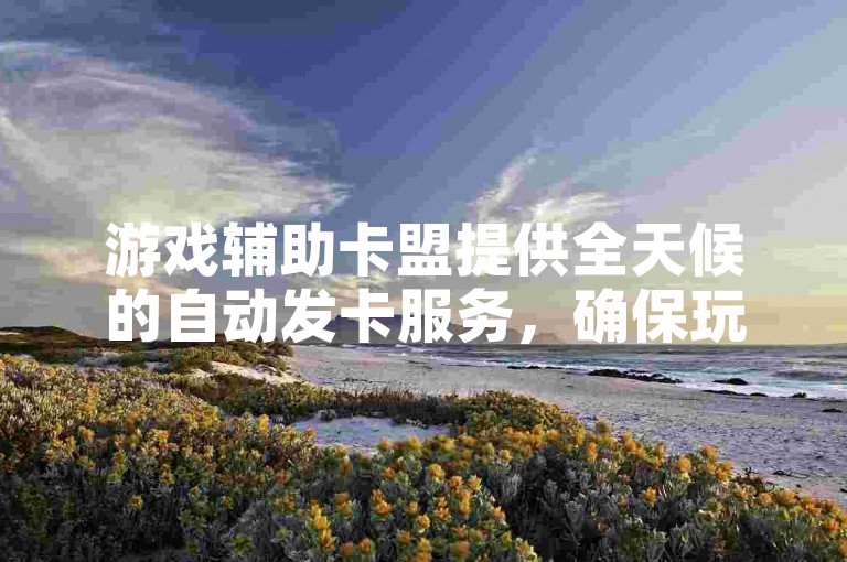 游戏辅助卡盟提供全天候的自动发卡服务，确保玩家随时获取所需。