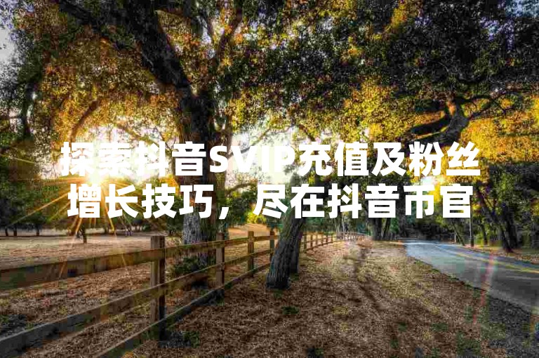探索抖音SVIP充值及粉丝增长技巧，尽在抖音币官方充值指南与哔哩哔哩账号自助购买平台。
