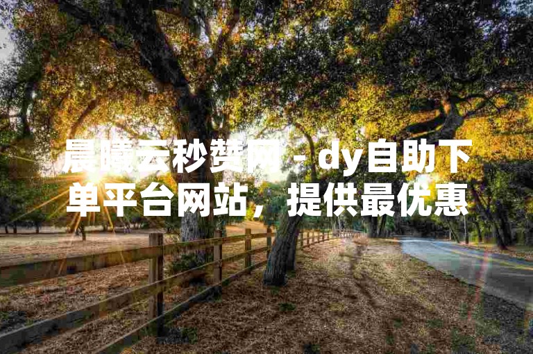 晨曦云秒赞网 - dy自助下单平台网站，提供最优惠的价格。