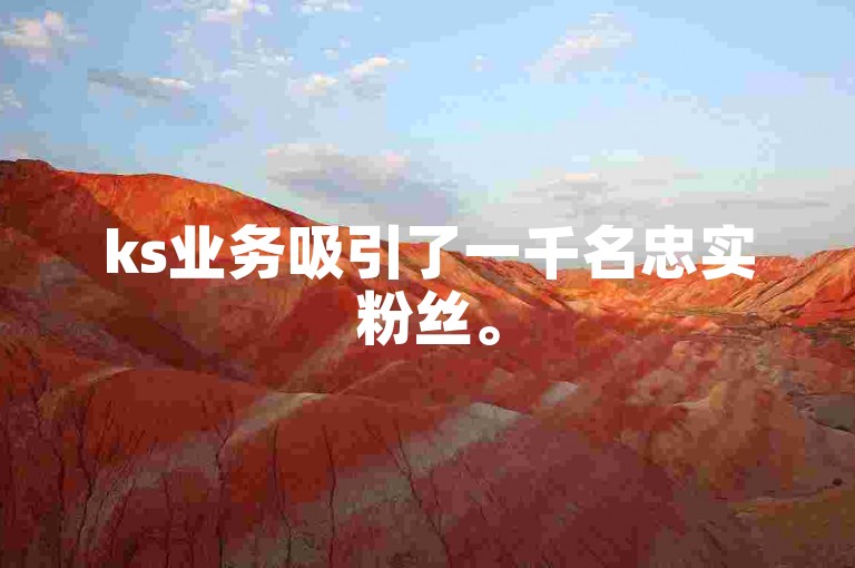 ks业务吸引了一千名忠实粉丝。