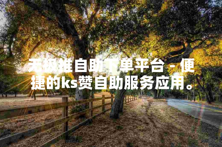 无极推自助下单平台 - 便捷的ks赞自助服务应用。