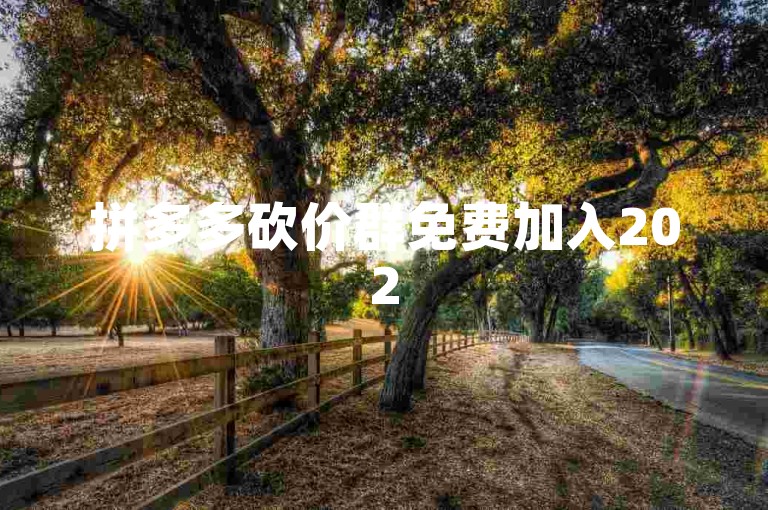 拼多多砍价群免费加入2025年微信二维码，助力新人号快速成长。