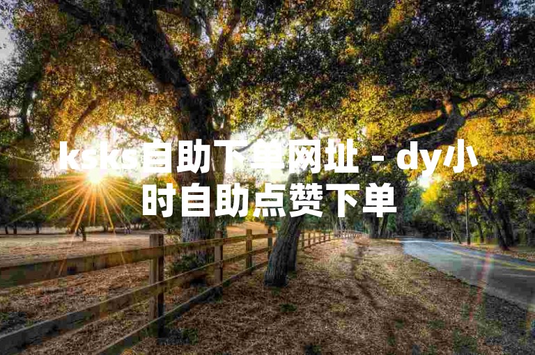 ksks自助下单网址 - dy小时自助点赞下单