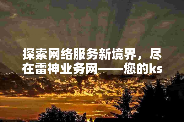 探索网络服务新境界，尽在雷神业务网——您的ks点赞自助下单首选平台。