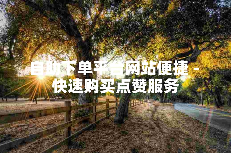 自助下单平台网站便捷 - 快速购买点赞服务