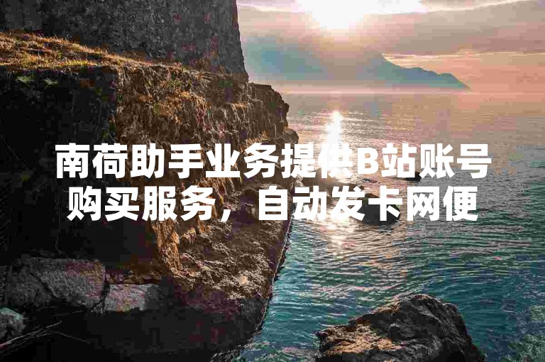 南荷助手业务提供B站账号购买服务，自动发卡网便捷高效。