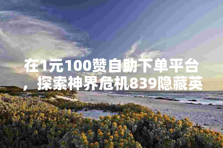 在1元100赞自助下单平台，探索神界危机839隐藏英雄选择的奥秘，解锁游戏新体验。