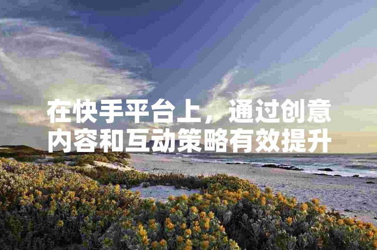 在快手平台上，通过创意内容和互动策略有效提升粉丝数量及流量。
