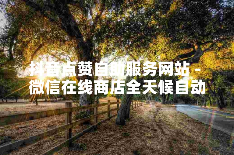 抖音点赞自助服务网站 - 微信在线商店全天候自动接单系统。