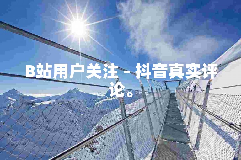 B站用户关注 - 抖音真实评论。