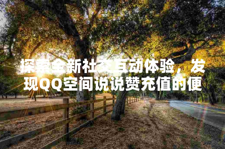 探索全新社交互动体验，发现QQ空间说说赞充值的便捷途径。