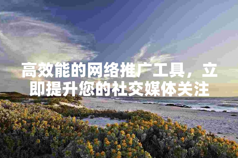 高效能的网络推广工具，立即提升您的社交媒体关注度。