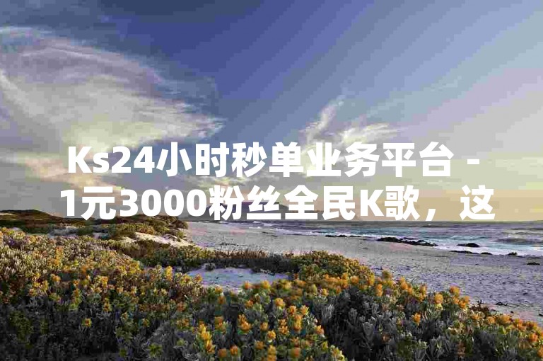 Ks24小时秒单业务平台 - 1元3000粉丝全民K歌，这是一个提供快速增加粉丝数量的服务。