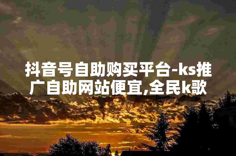 抖音号自助购买平台-ks推广自助网站便宜,全民k歌粉丝下单
