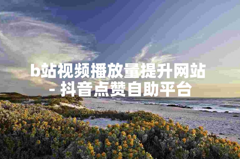b站视频播放量提升网站 - 抖音点赞自助平台