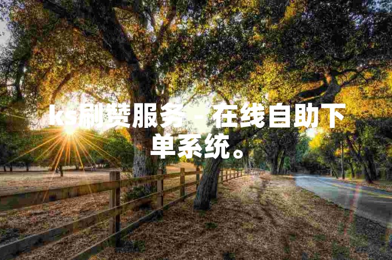 ks刷赞服务 - 在线自助下单系统。