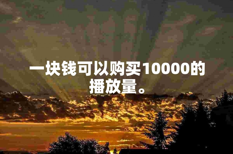 一块钱可以购买10000的播放量。