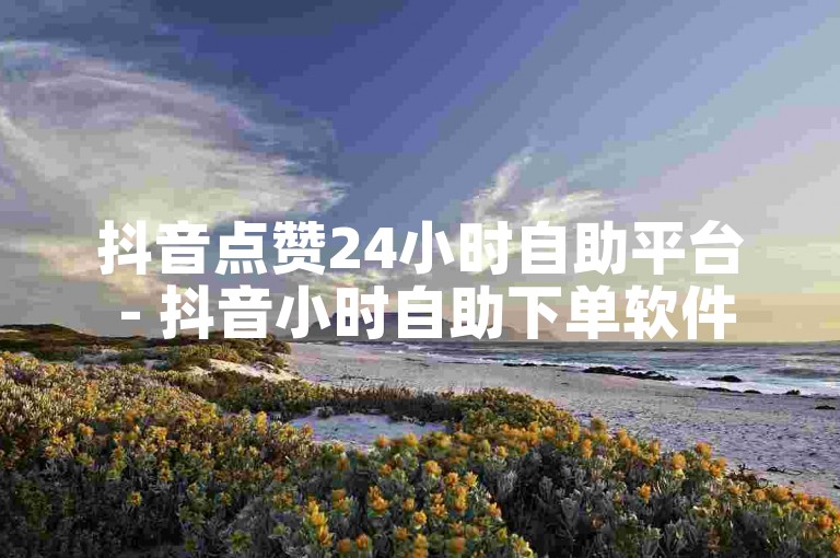 抖音点赞24小时自助平台 - 抖音小时自助下单软件