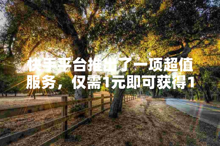 快手平台推出了一项超值服务，仅需1元即可获得100个赞的闪电增长，助你快速提升视频热度。