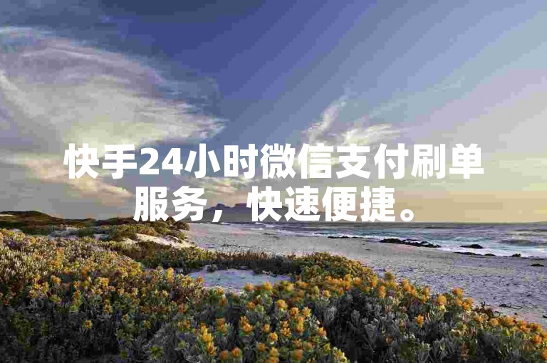 快手24小时微信支付刷单服务，快速便捷。