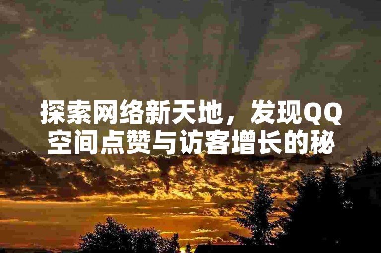 探索网络新天地，发现QQ空间点赞与访客增长的秘籍，尽在24小时自助服务网站。