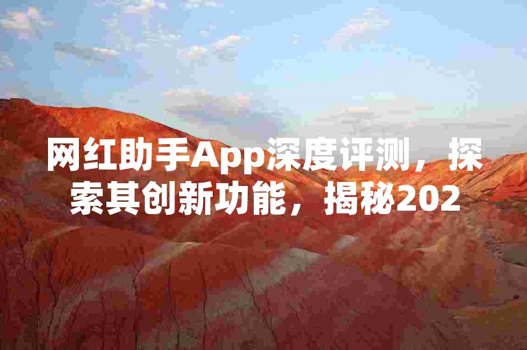 网红助手App深度评测，探索其创新功能，揭秘2024年必备的社交媒体增长工具！