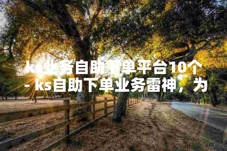 ks业务自助下单平台10个 - ks自助下单业务雷神，为您提供便捷的在线服务体验。