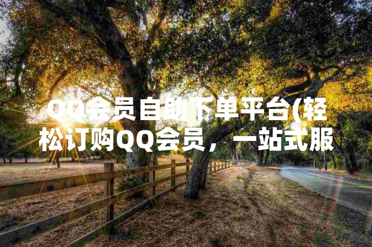 QQ会员自助下单平台(轻松订购QQ会员，一站式服务)