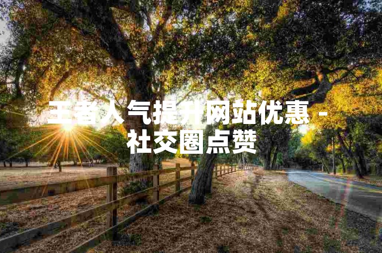 王者人气提升网站优惠 - 社交圈点赞
