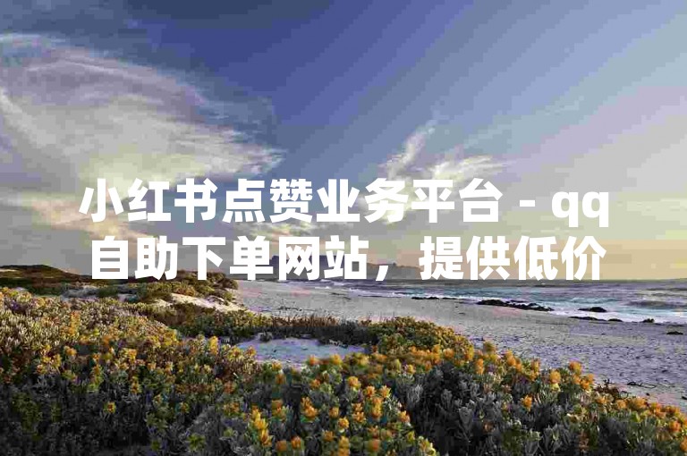 小红书点赞业务平台 - qq自助下单网站，提供低价服务。