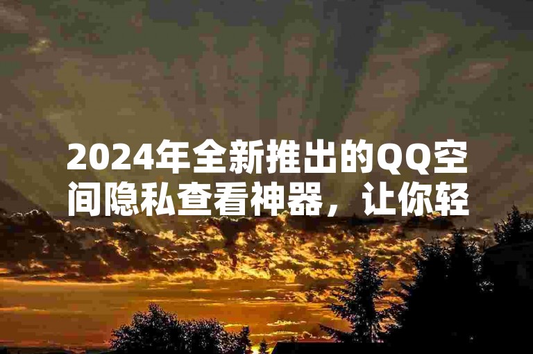 2024年全新推出的QQ空间隐私查看神器，让你轻松窥探好友动态！