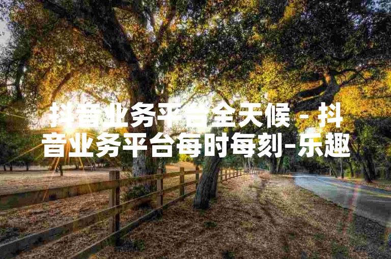 抖音业务平台全天候 - 抖音业务平台每时每刻–乐趣无穷！！