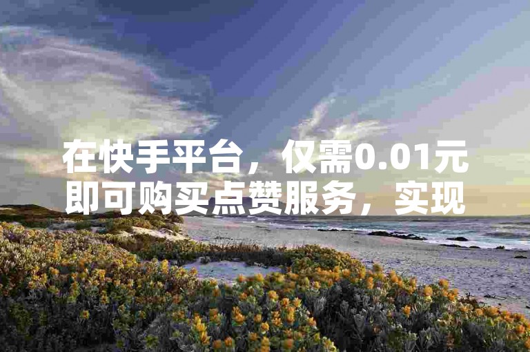 在快手平台，仅需0.01元即可购买点赞服务，实现1元换取1000赞的快速到账，同时提供全网最低价的免费刷点赞网站。