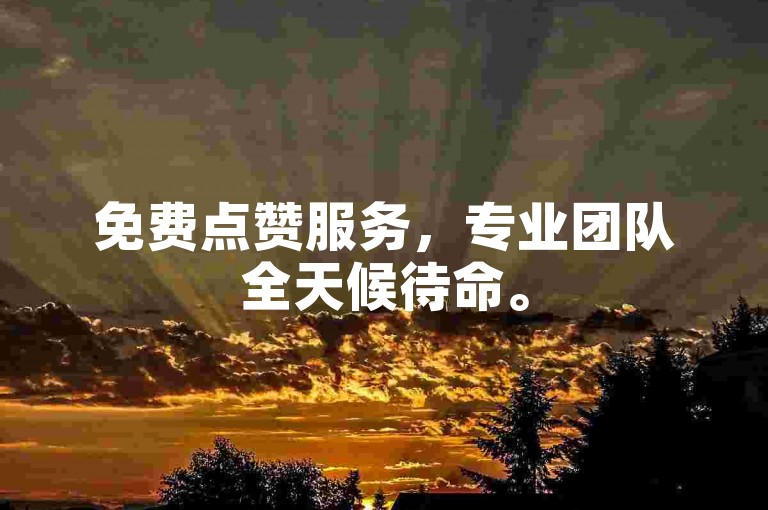 免费点赞服务，专业团队全天候待命。