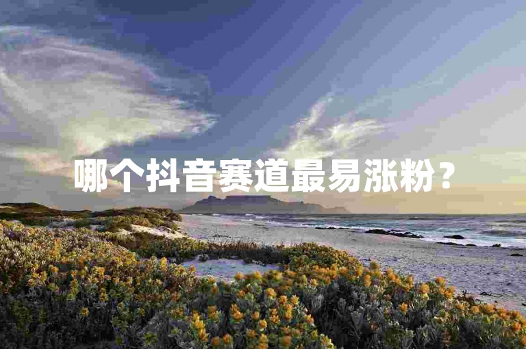 哪个抖音赛道最易涨粉？